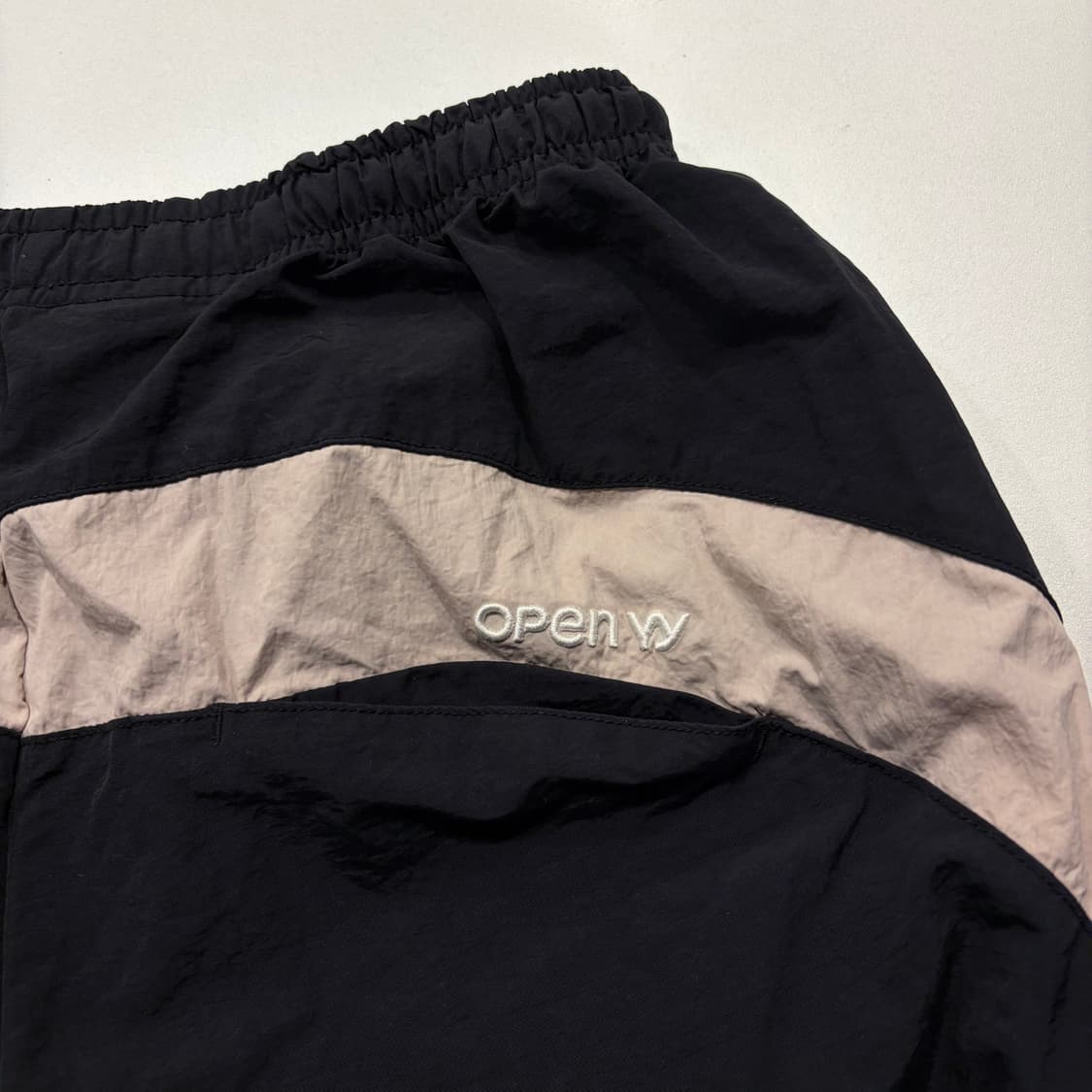 [S] 오픈 와이와이 open Yy 트랙 블랙 핑크 나일론 팬츠 D204 상품이미지4
