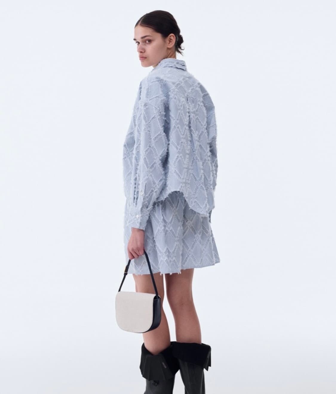 렉토 보헤미안 테슬 스트라이프 셔츠 상품이미지2