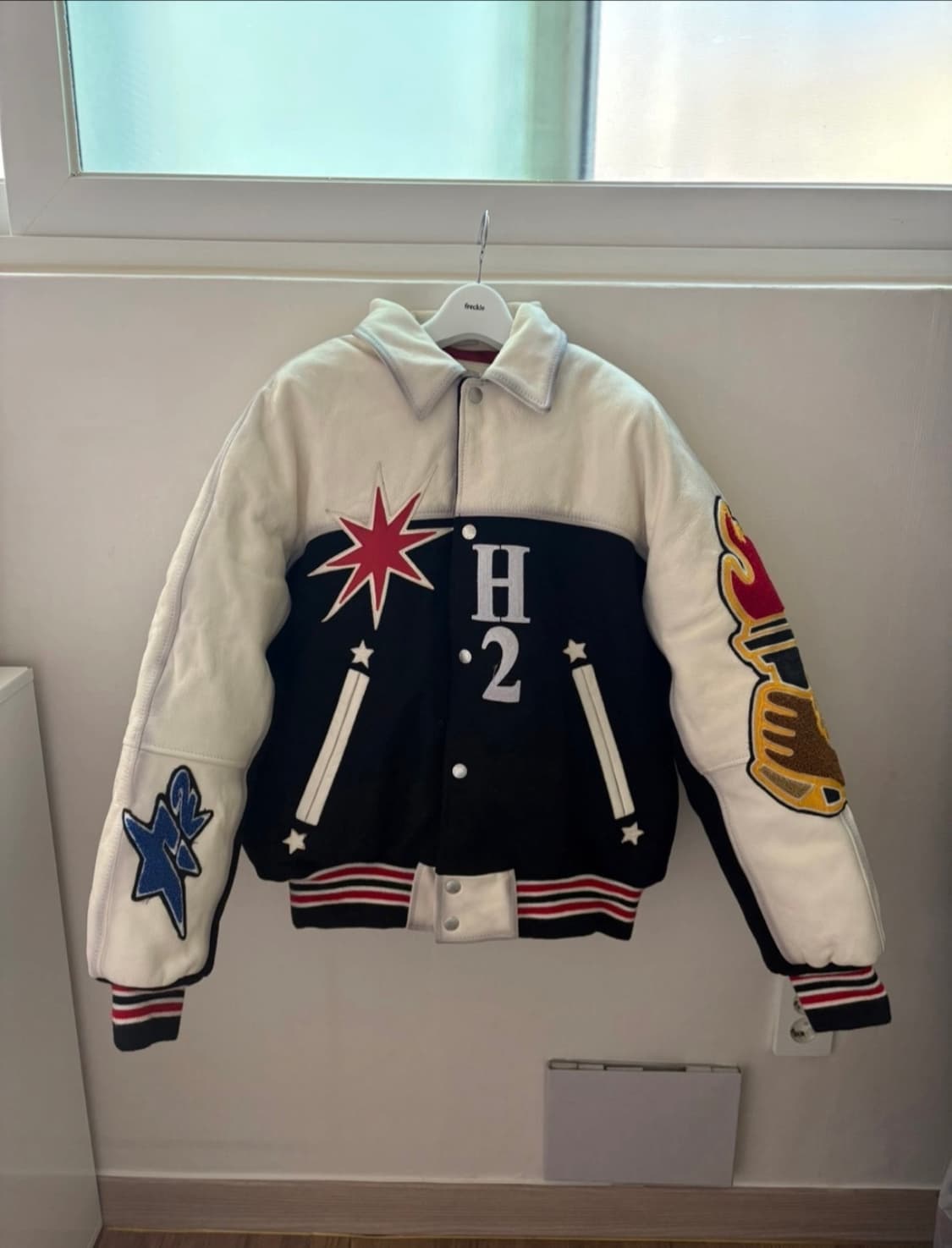 Heron Preston X H&M 레더 베이스볼 자켓 XS 새상품 상품이미지8