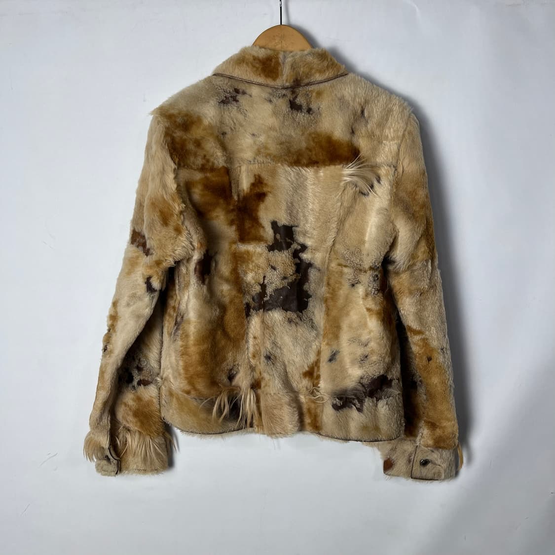 [Meucci] Made Italy 패치워크 송치 퍼 웨스턴 레더자켓 상품이미지2