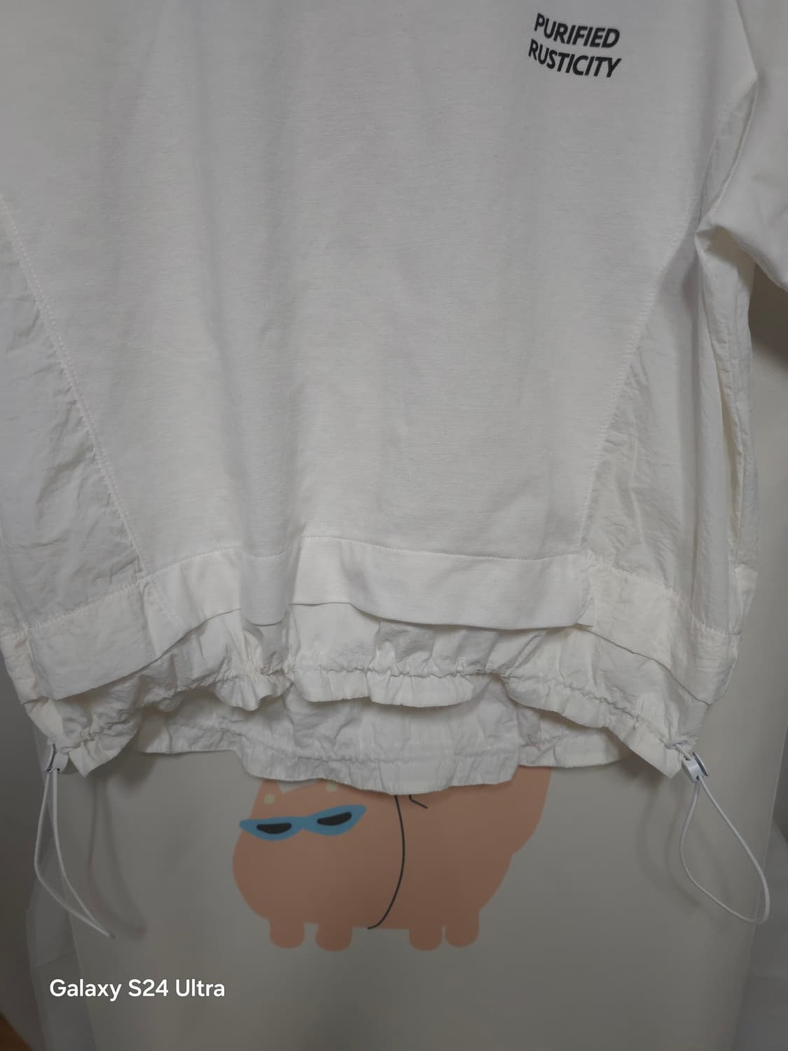 쥬시주디 화이트 밑단 스트링 반팔티 XS ✨️정품✨️ 상품이미지6