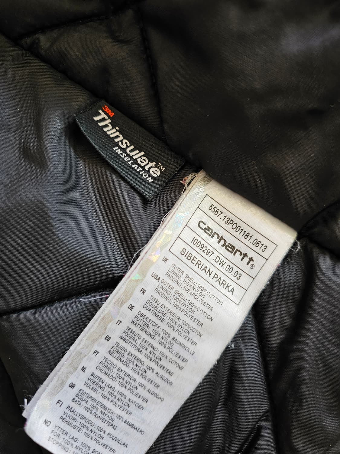 칼하트 시베리안 파카 카모 패딩 자켓 XS 상품이미지7