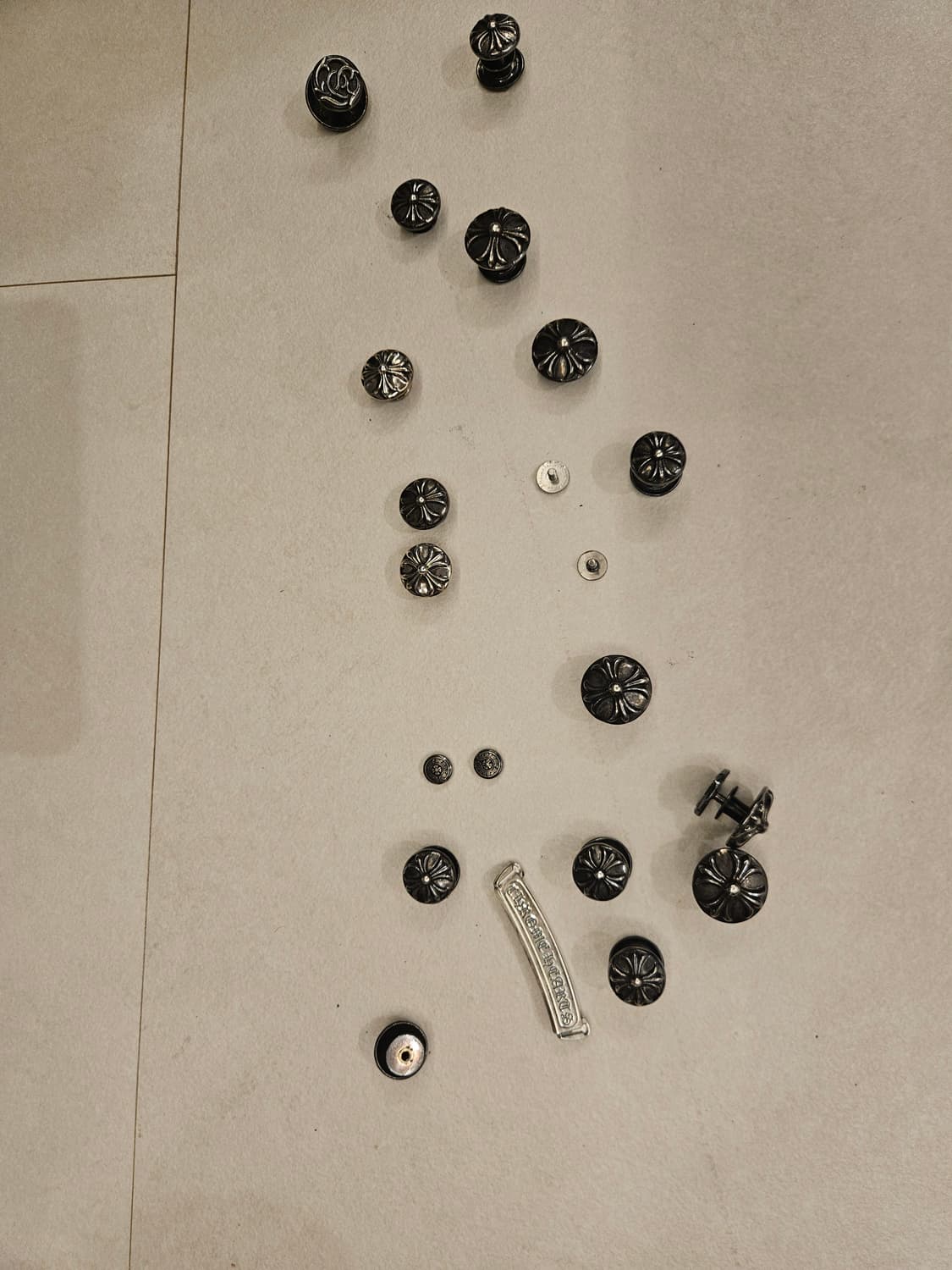 크롬하츠 머리끈 단추 비니단추 옷리폼 925실버 상품이미지4