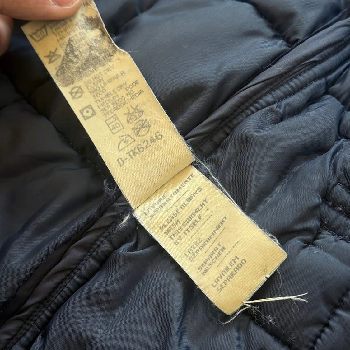 90S 아르마니 진스 이탈리아생산 탈부착 퍼카라 람포지퍼 퀼팅 자켓 상품이미지8