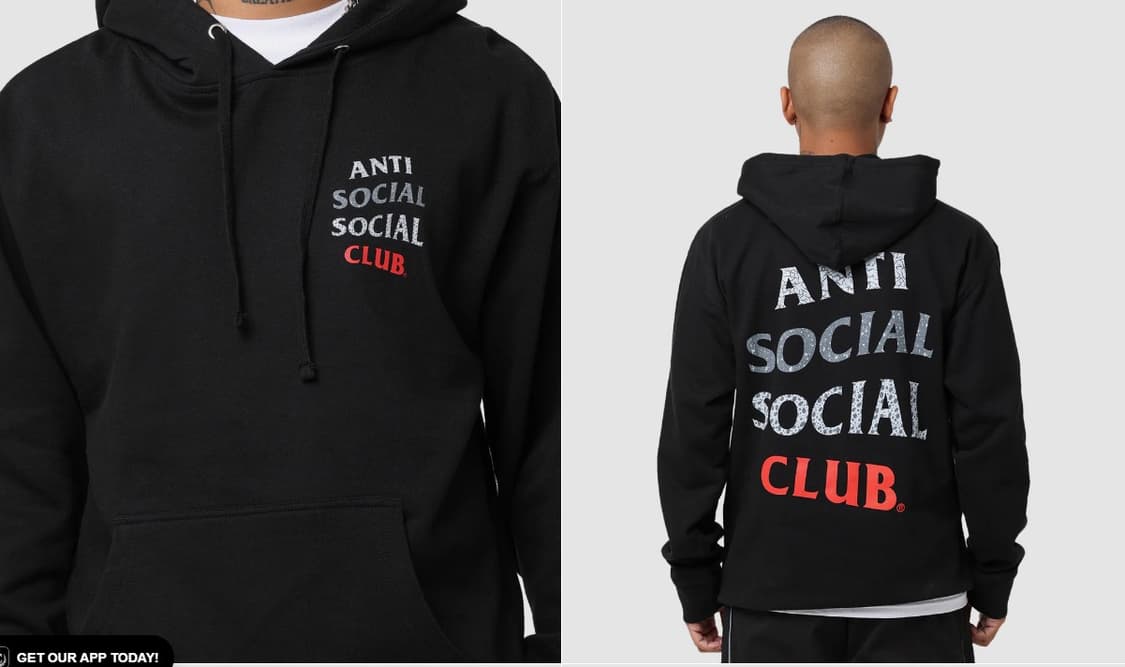 안티소셜소셜클럽 후드 상품이미지1
