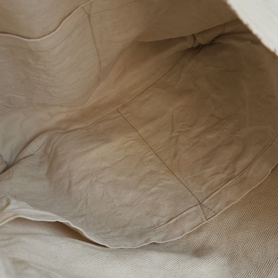 핸드 드로잉 빅토트 캔버스 빈티지 더플백 리메이크 화이트 머쉬룸 상품이미지8