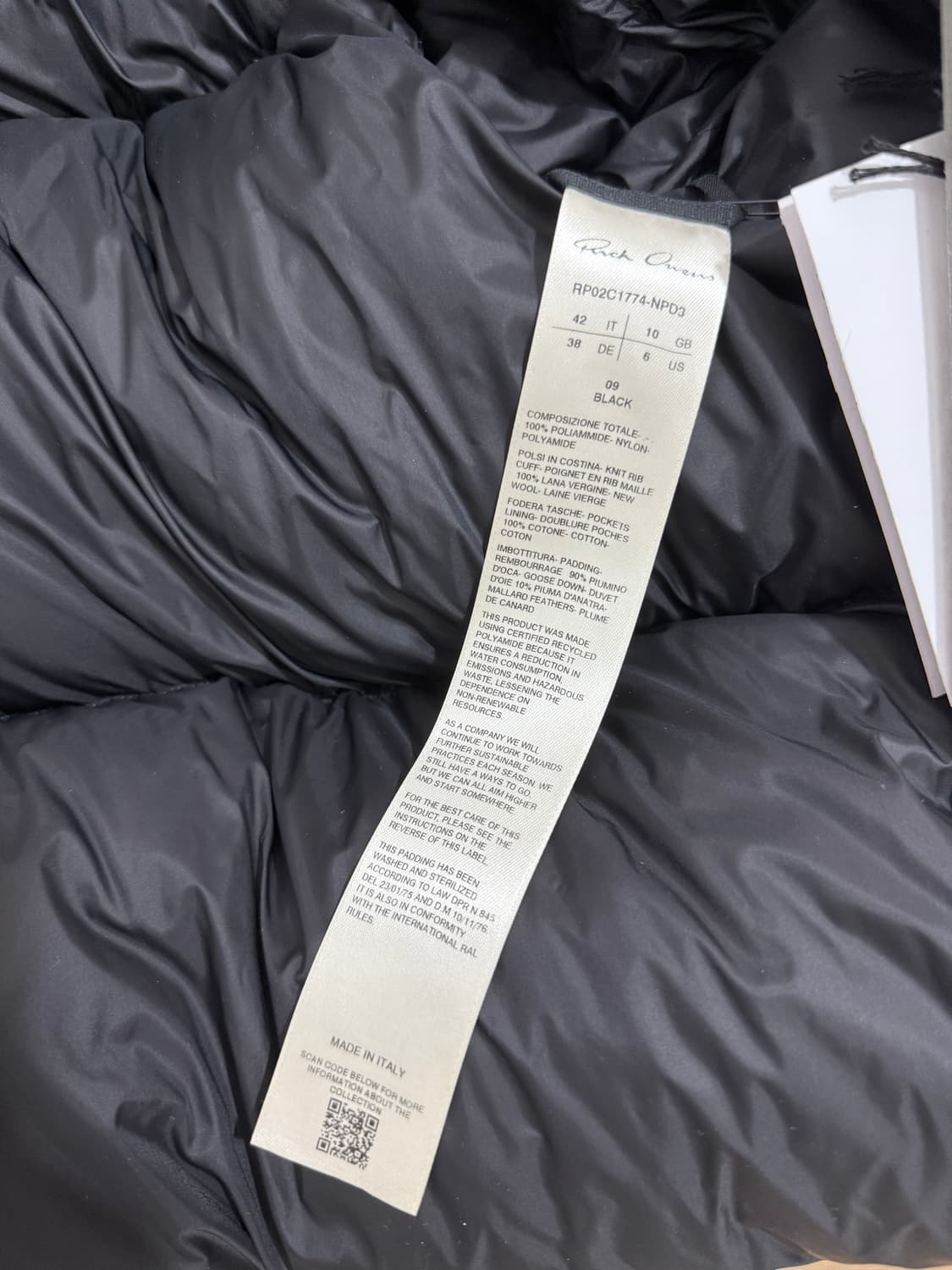 릭오웬스 23fw Luxor 퍼넬넥 패딩 상품이미지4