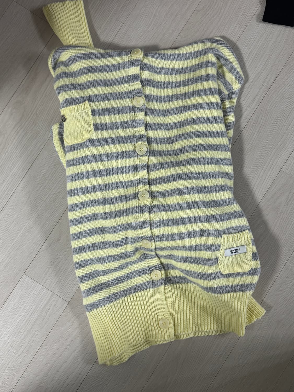 론론 미니 포켓 후디 니트 상품이미지3