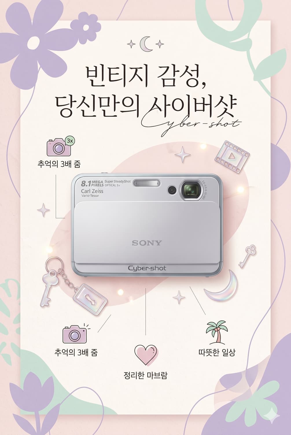 소니 사이버샷 DSC-T2 (화이트) 상품이미지1