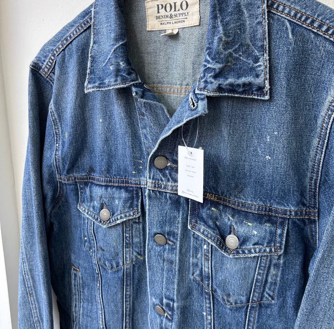 16048 - 폴로 데님앤서플라이 데님 페인팅 트러커 자켓 상품이미지3