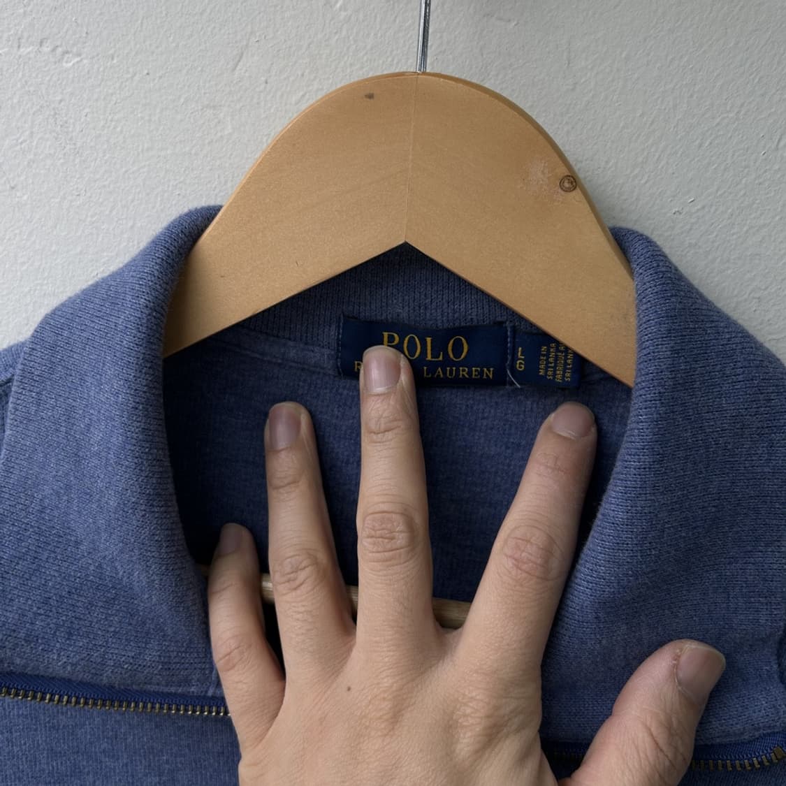 15964 - 폴로 랄프로렌 스카이블루 반집업 니트 상품이미지3