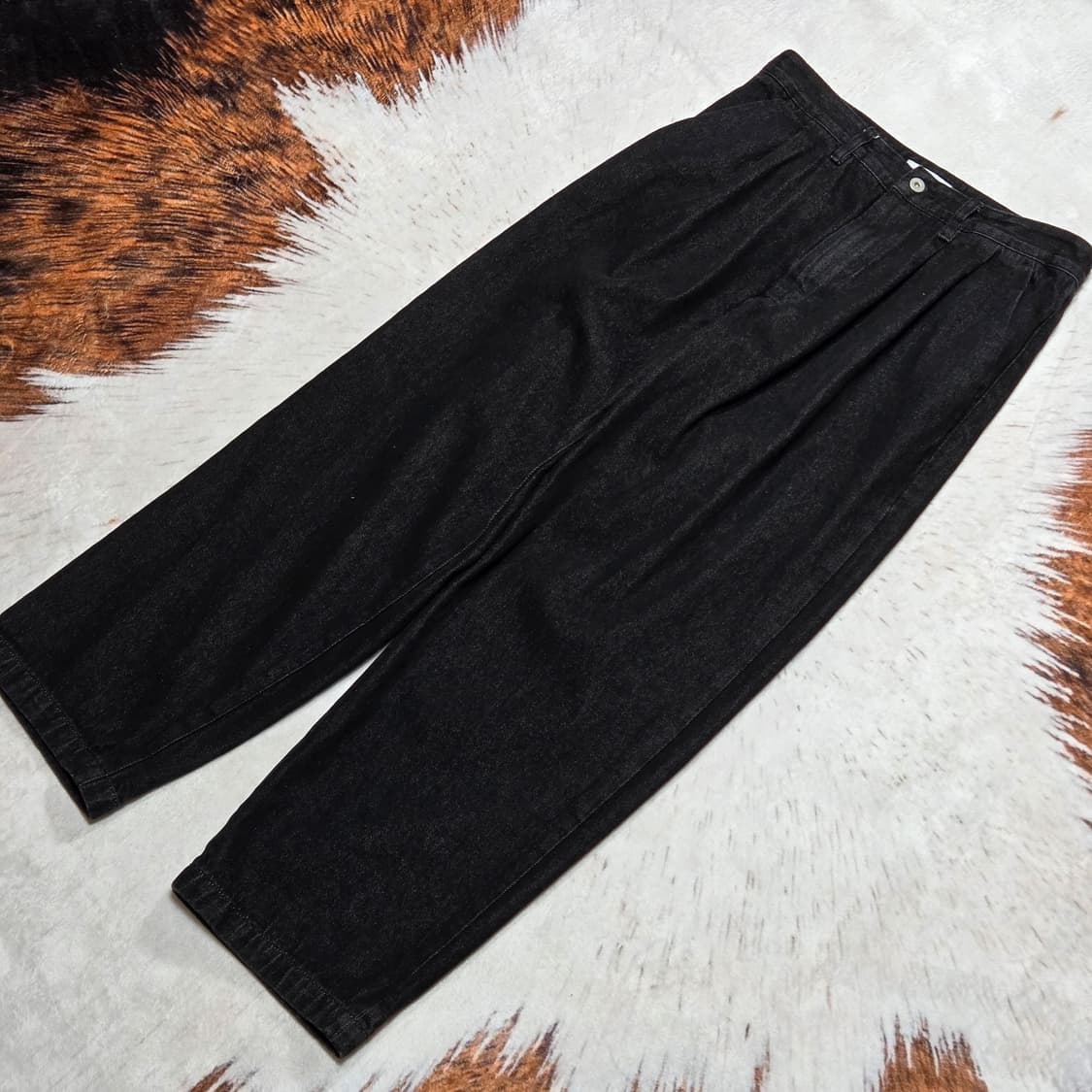 벌룬핏 블랙 데님 팬츠 상품이미지1