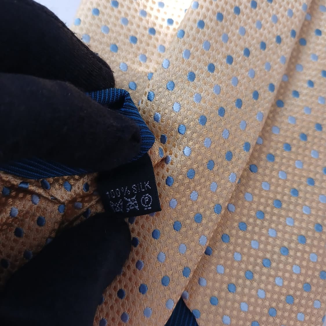 짐톰슨 실크 옐로우 도트 넥타이 9.5cm A+등급 A18972
 상품이미지7