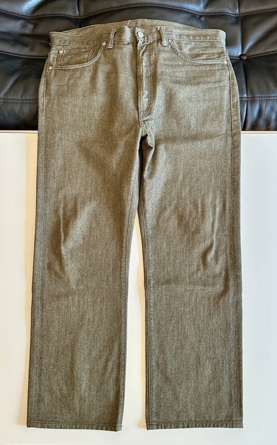 RRL 더블알엘 빈티지 5 포켓 올리브 셀비지 데님 34사이즈 신품급 상품이미지2
