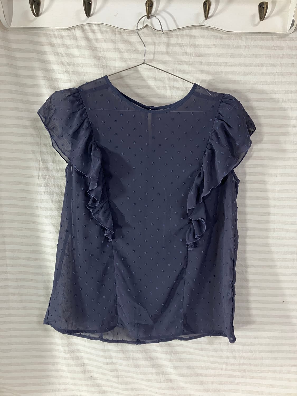 빈티지 파스텔 블루 폼폼이 샤랄라 블라우스 1067 모리걸 y2k 스트릿 상품이미지2