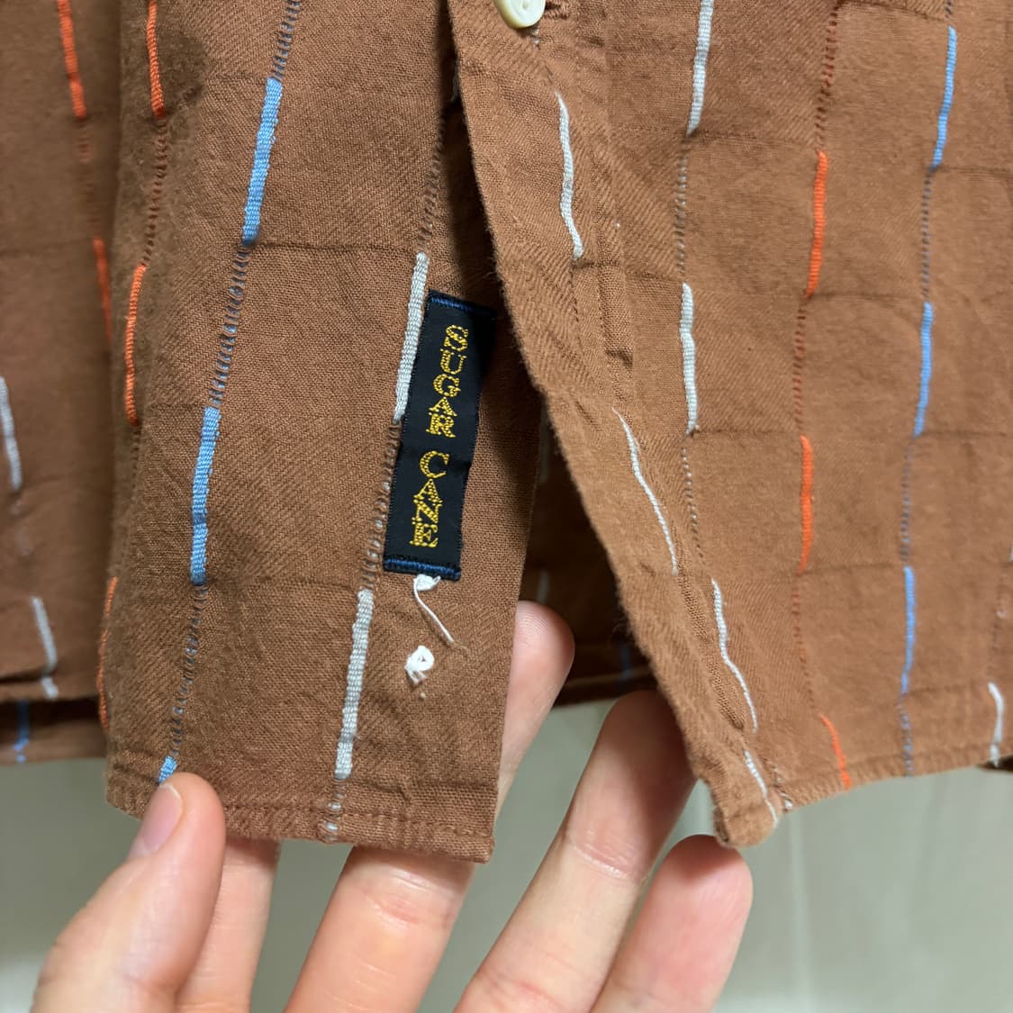 슈가케인 네이티브 아메리칸 스트라이프 셔츠 / 브라운, M 상품이미지7