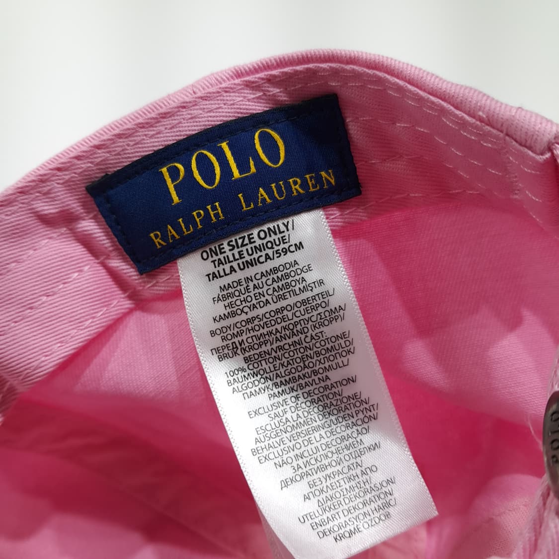 CL460 폴로 코튼 블루포니자수 핑크 볼캡 상품이미지8