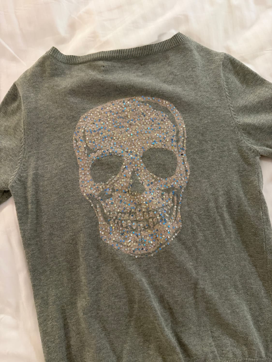 자딕앤볼테르 스컬 프린트 니트 반팔 가디건 상품이미지3