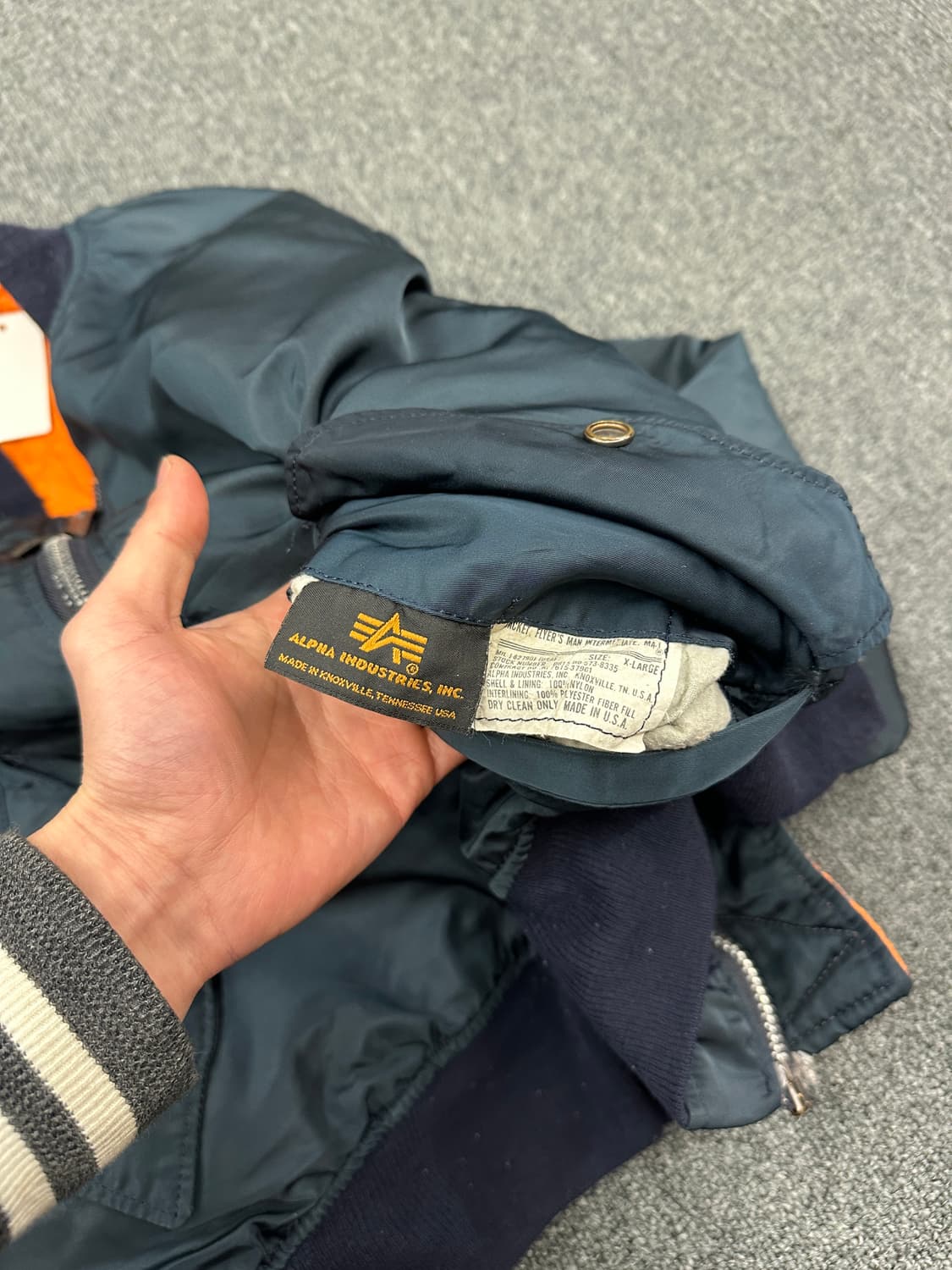 XL) 알파 인더스트리 ma-1 항공자켓 네이비 상품이미지6