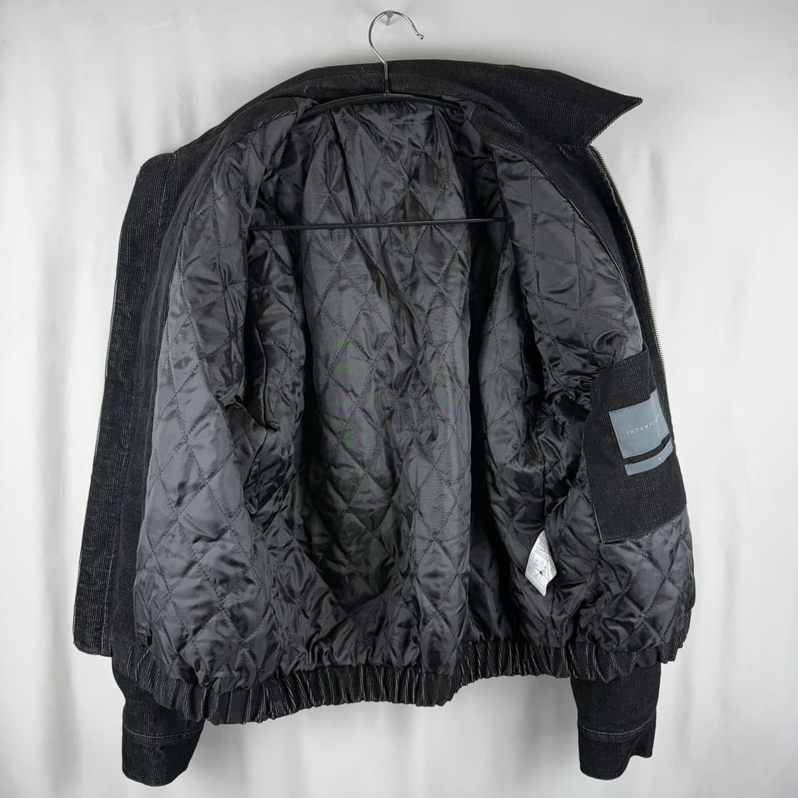  (무료배송)M) 인템포무드 피그먼트 코듀로이 봄버 재킷 블랙 상품이미지4