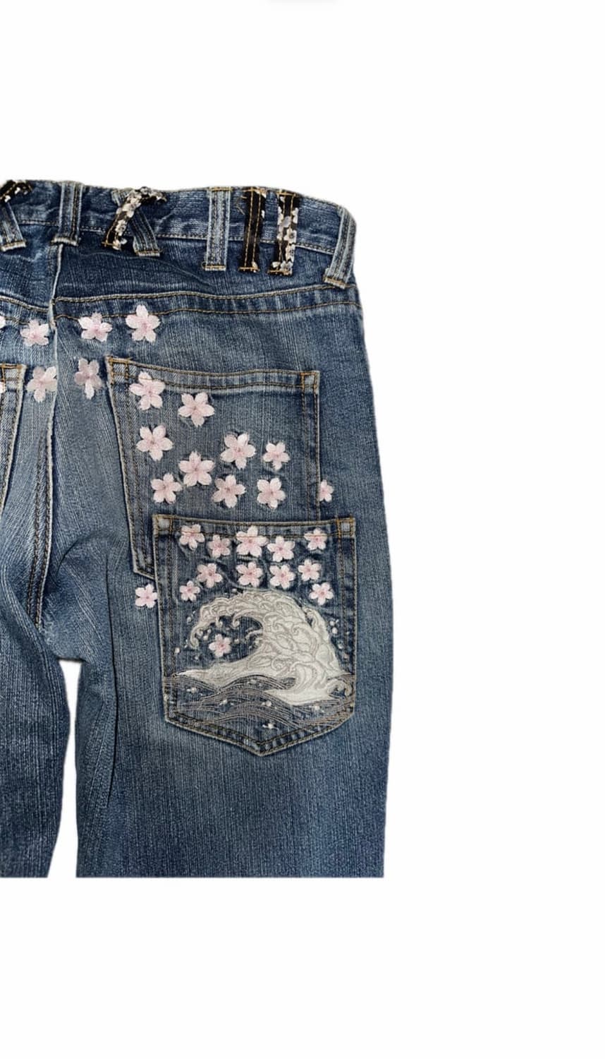 오리엔탈 잉어 자수 데님 상품이미지3