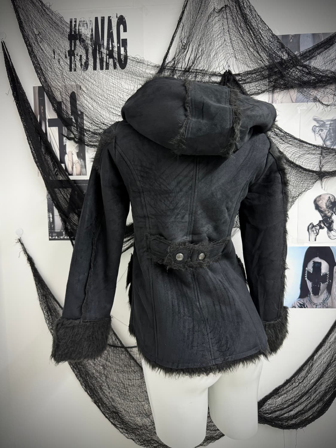 00s punk mood fur jacket 상품이미지2