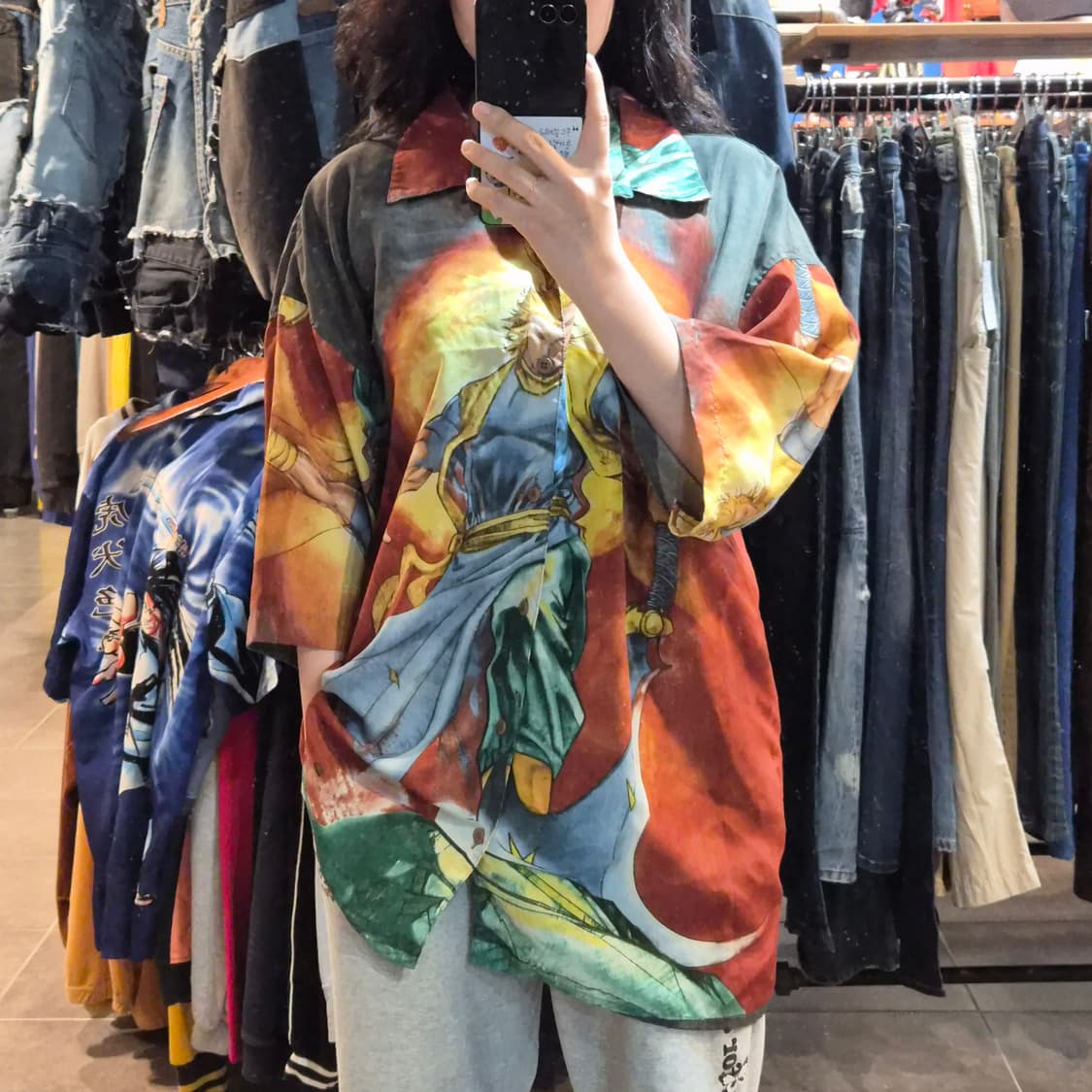 [NO.9] 빈티지 애니메이션 그래픽 반팔 셔츠 상품이미지1