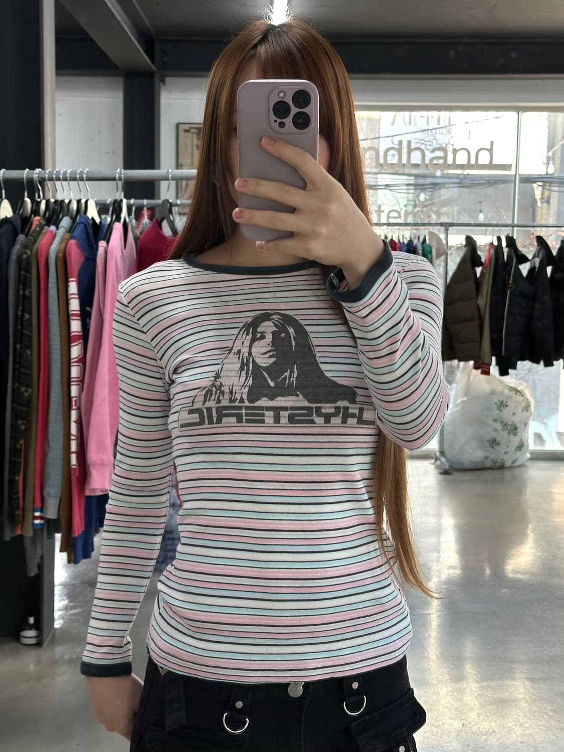 히스테릭글래머 히스걸 캔디 스트라이프 롱슬리브 상품이미지1