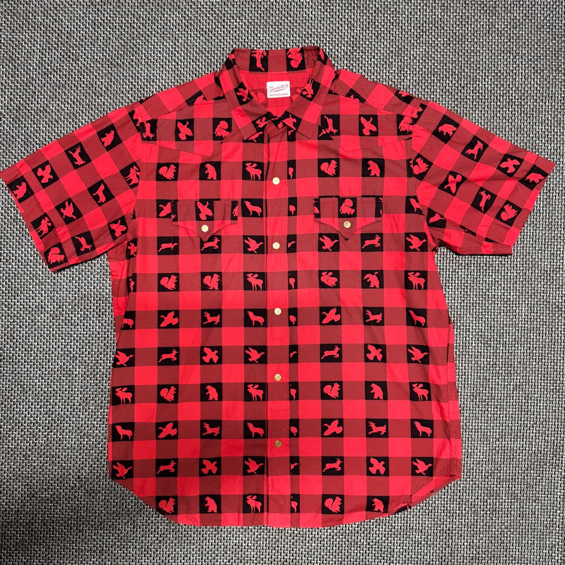 텐더로인 made in japan 애니멀체크패턴 셔츠 상품이미지1