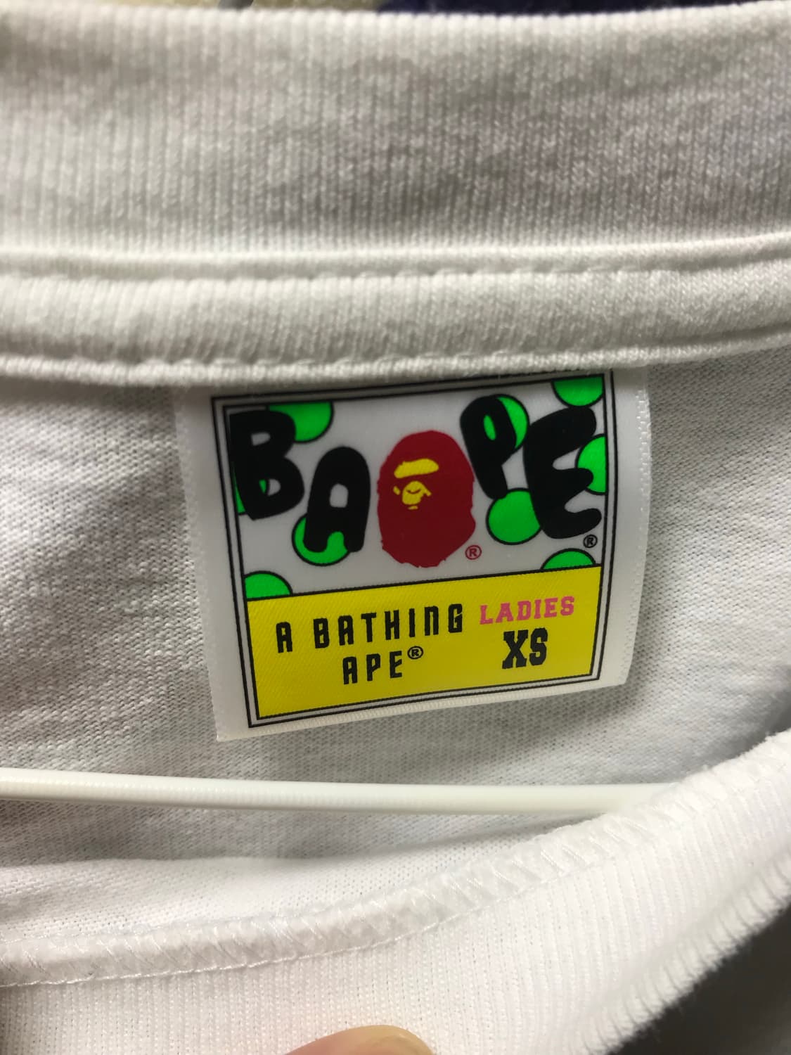 베이프 원포인트 로고 롱슬리브 xs 상품이미지2