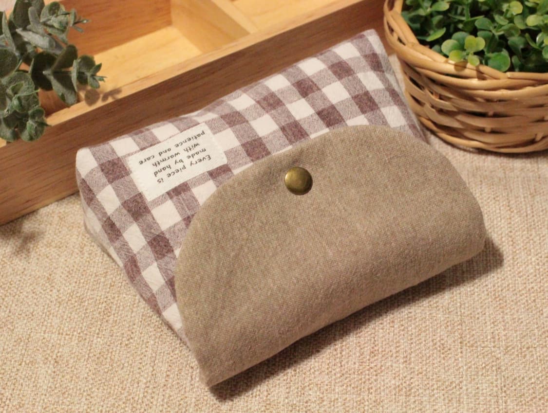 핸드메이드 체크 파우치 상품이미지3