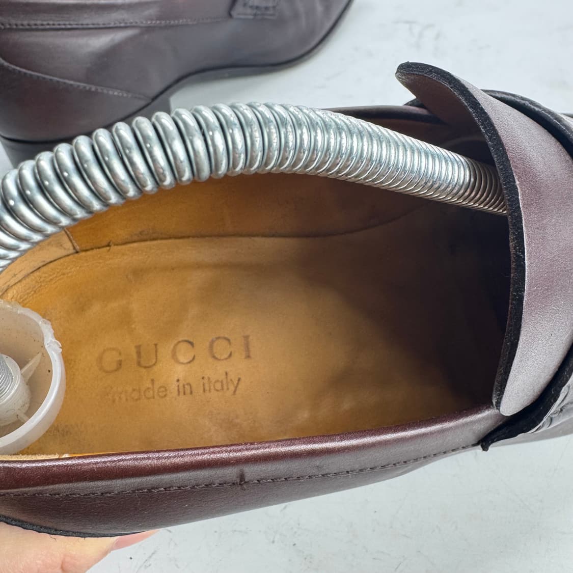 265) GUCCI 구찌 빈티지 브라운 레더 로퍼 상품이미지7