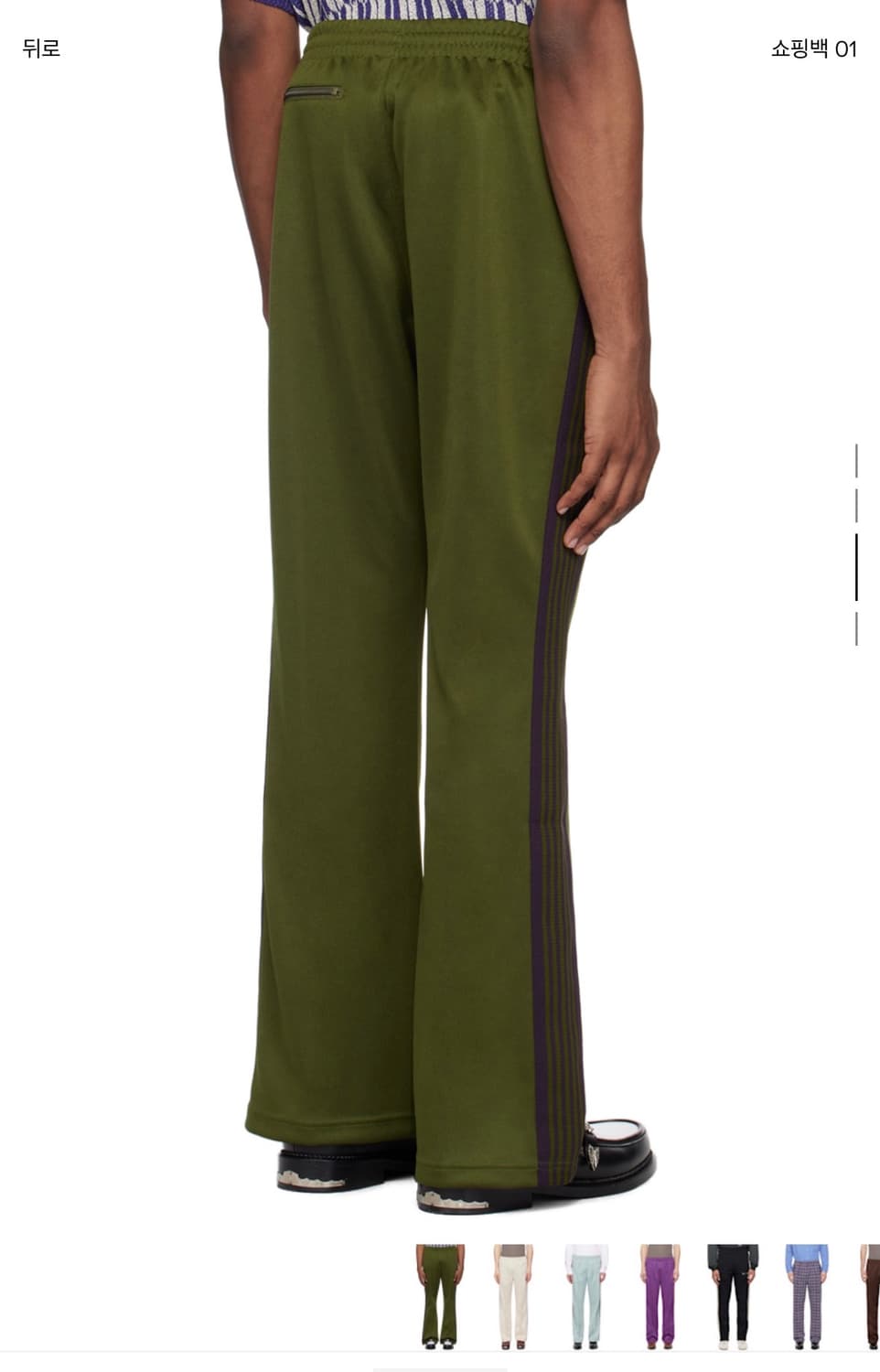 니들스 카키 부츠컷 트랙팬츠 상품이미지3