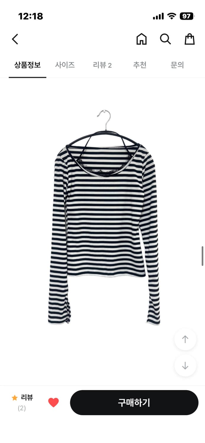 팁씨 스트라이프 탑 상품이미지4