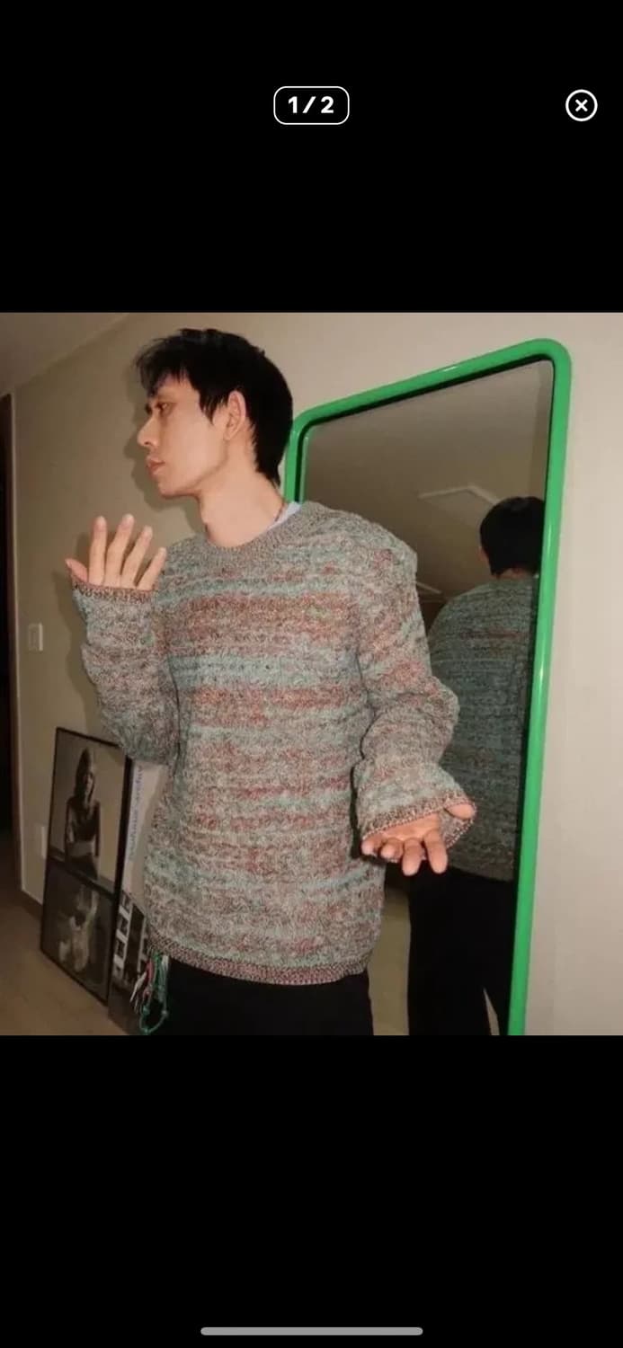 앤더슨벨 멀티 멜란지 니트 (코쿤착용) 상품이미지2