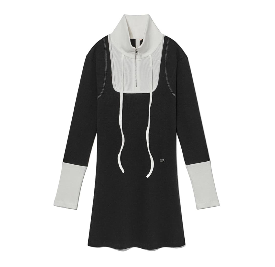 기준 Square Half Zip-up Dress Black S 상품이미지2
