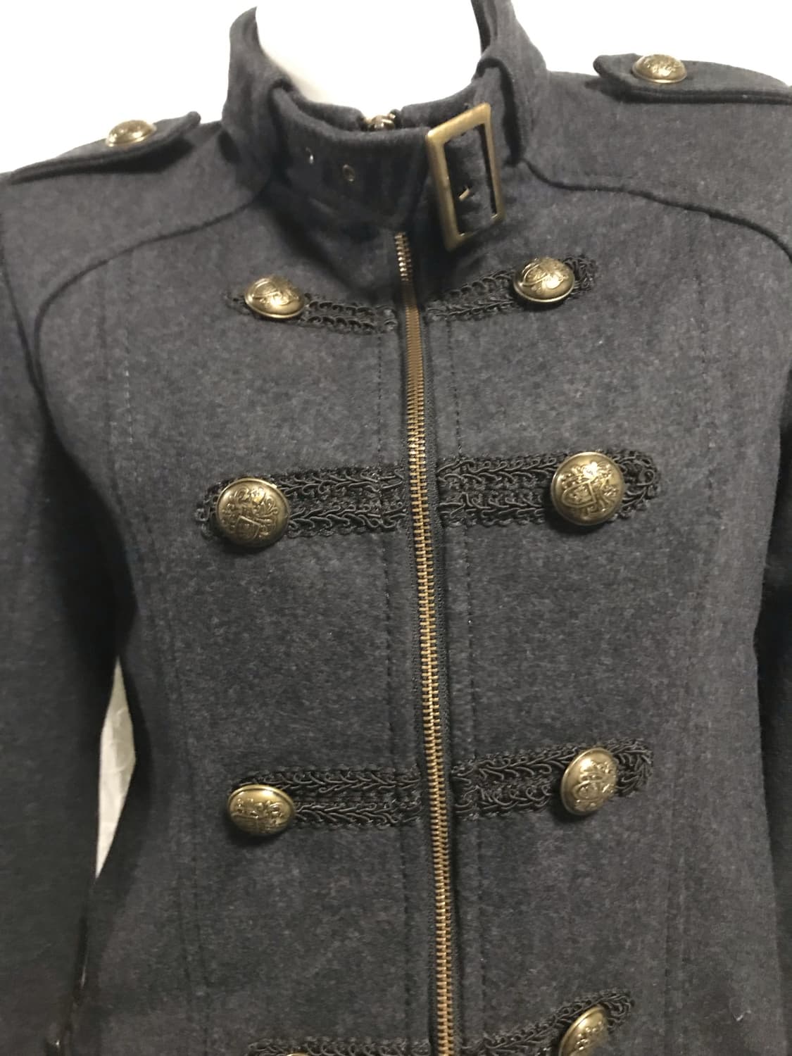 빈티지 아카이브 나폴레옹 집업 울 코트 자켓 상품이미지4