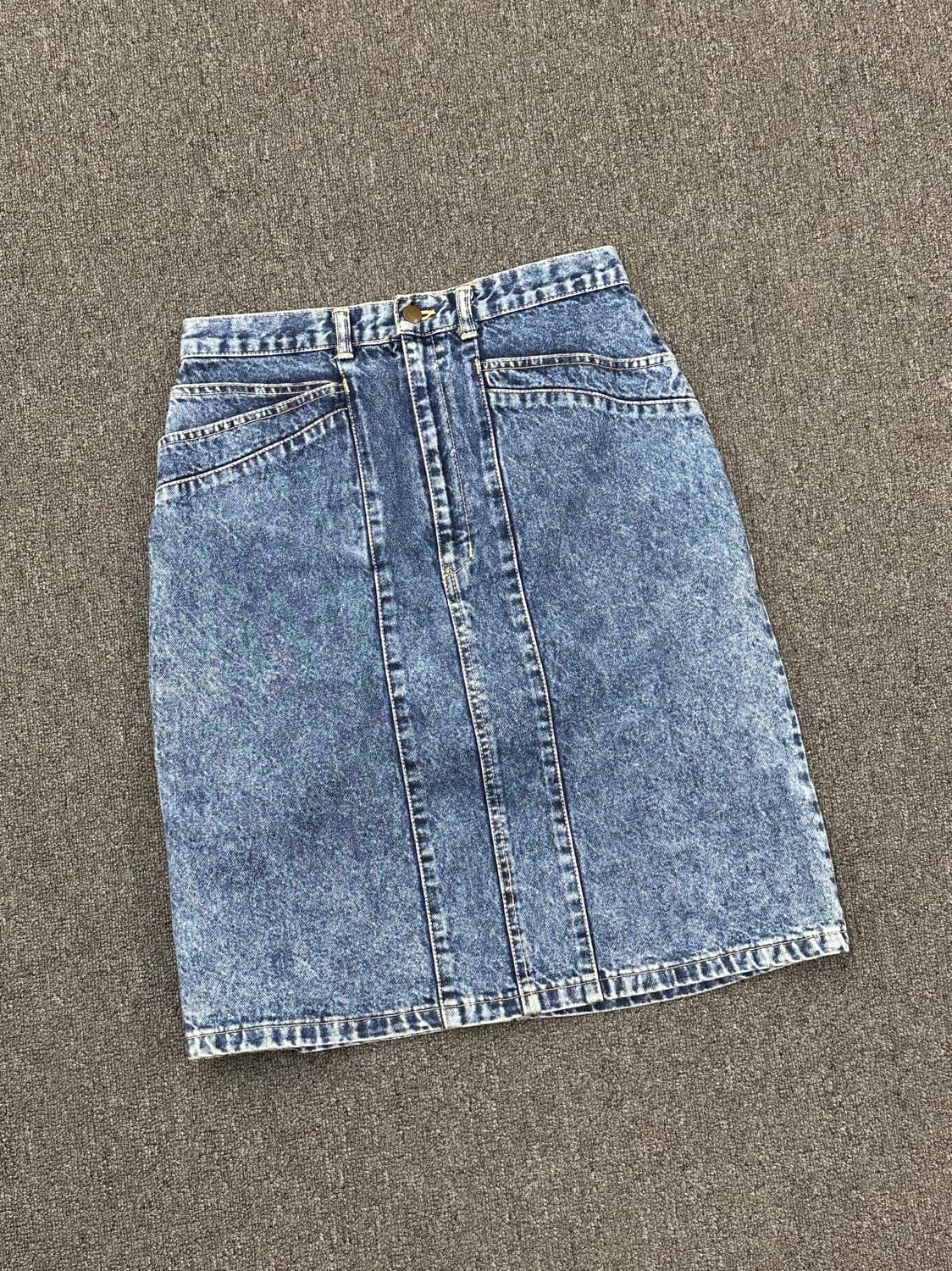 OS)Japanese vintage 데님 미디 스커트 상품이미지1