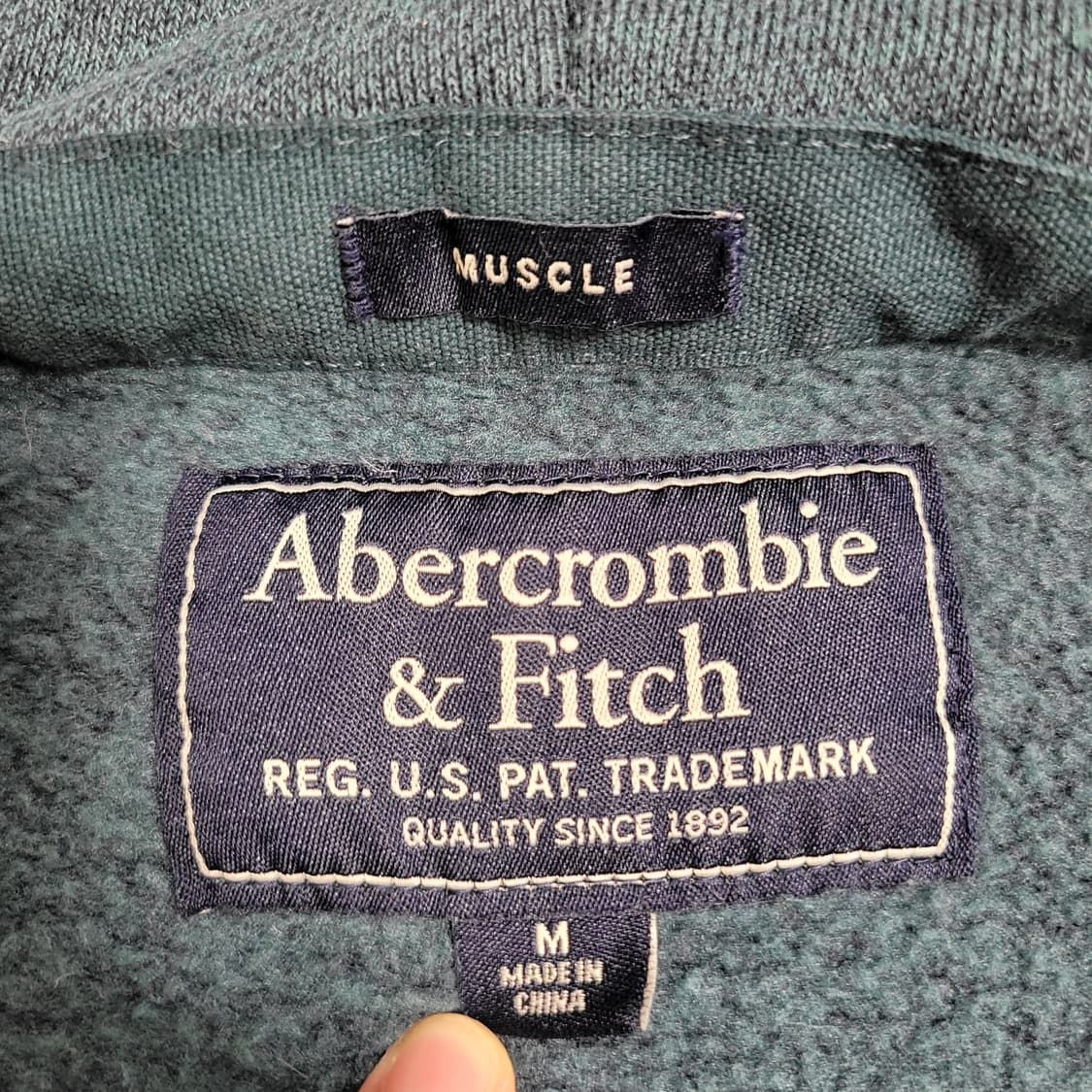 A&F 아베크롬비 그린 후드집업 상품이미지2