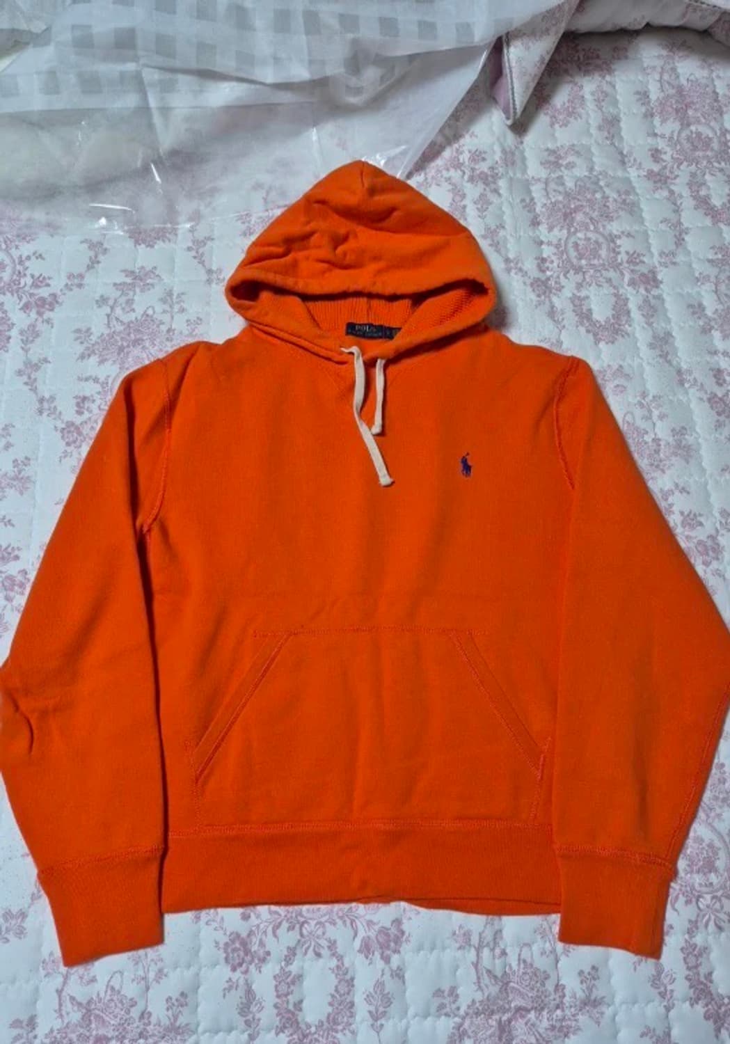 정품 폴로 후드티 L-100 라지 주황색 상품이미지1