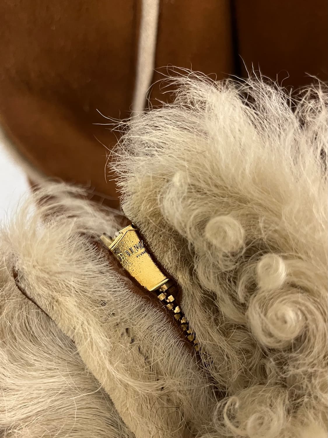 발망 2017FW 올리비에 루스테인 런웨이 램스 퍼 시어링 무스탕 자켓 상품이미지8