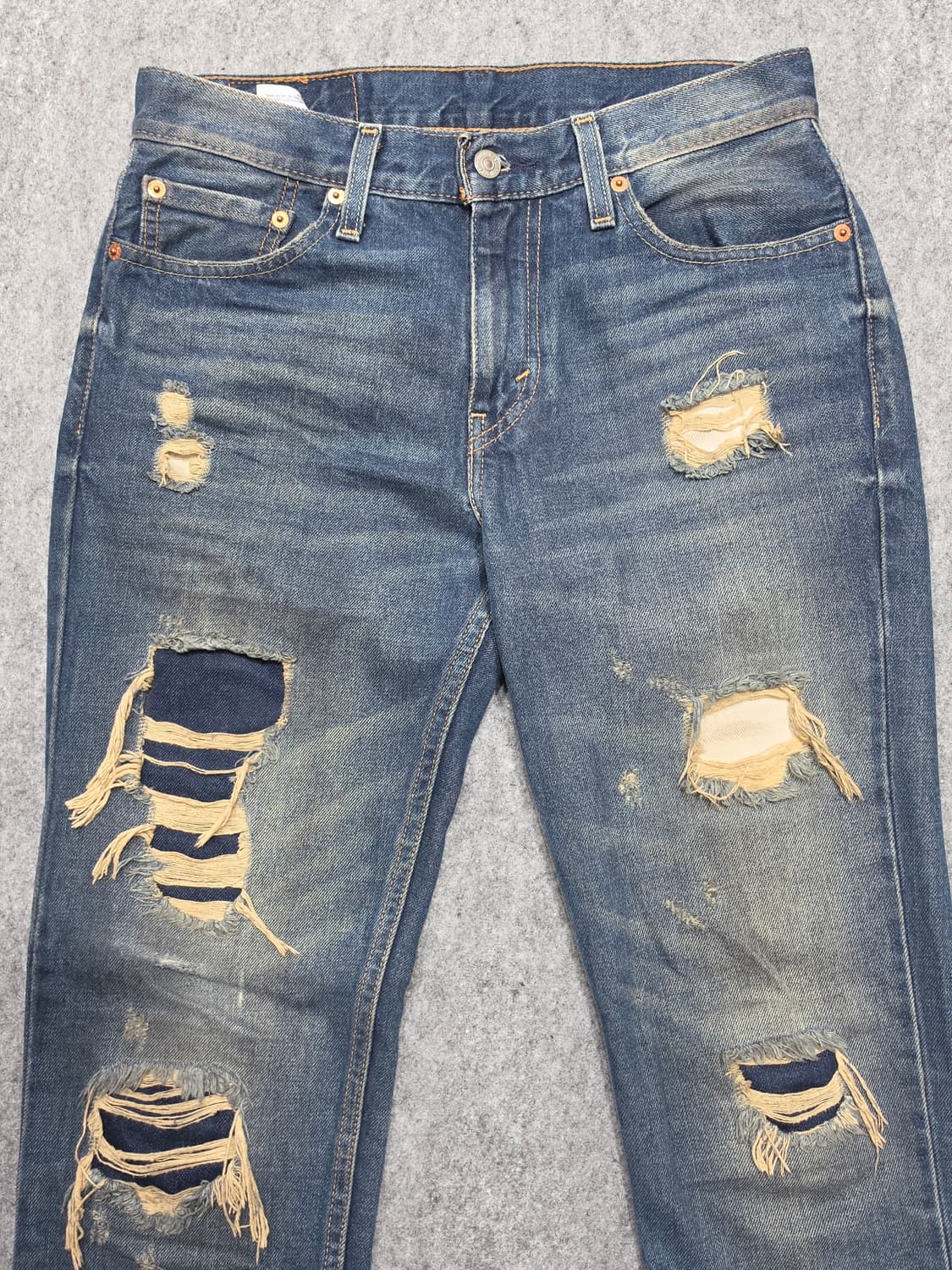 리바이스 511 워싱 디스트로이드 데님팬츠 청바지 30 x 32 상품이미지3