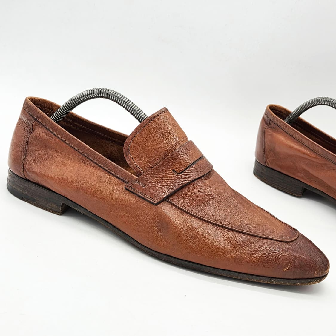  Berluti 로렌조 캥거루 레더 로퍼 브라운 (9 1/2)  상품이미지7