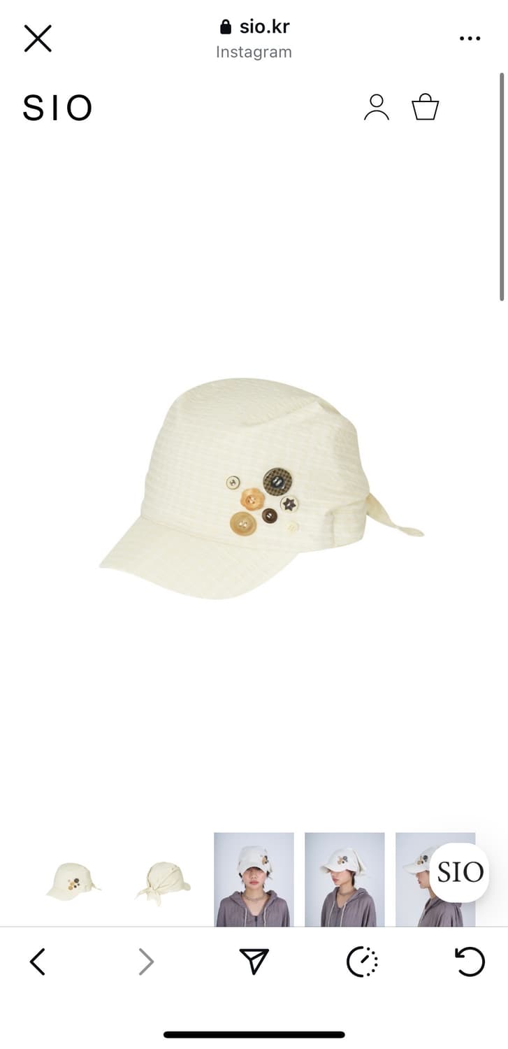 Sio Seoul button scarf cap (oatmil) 상품이미지1