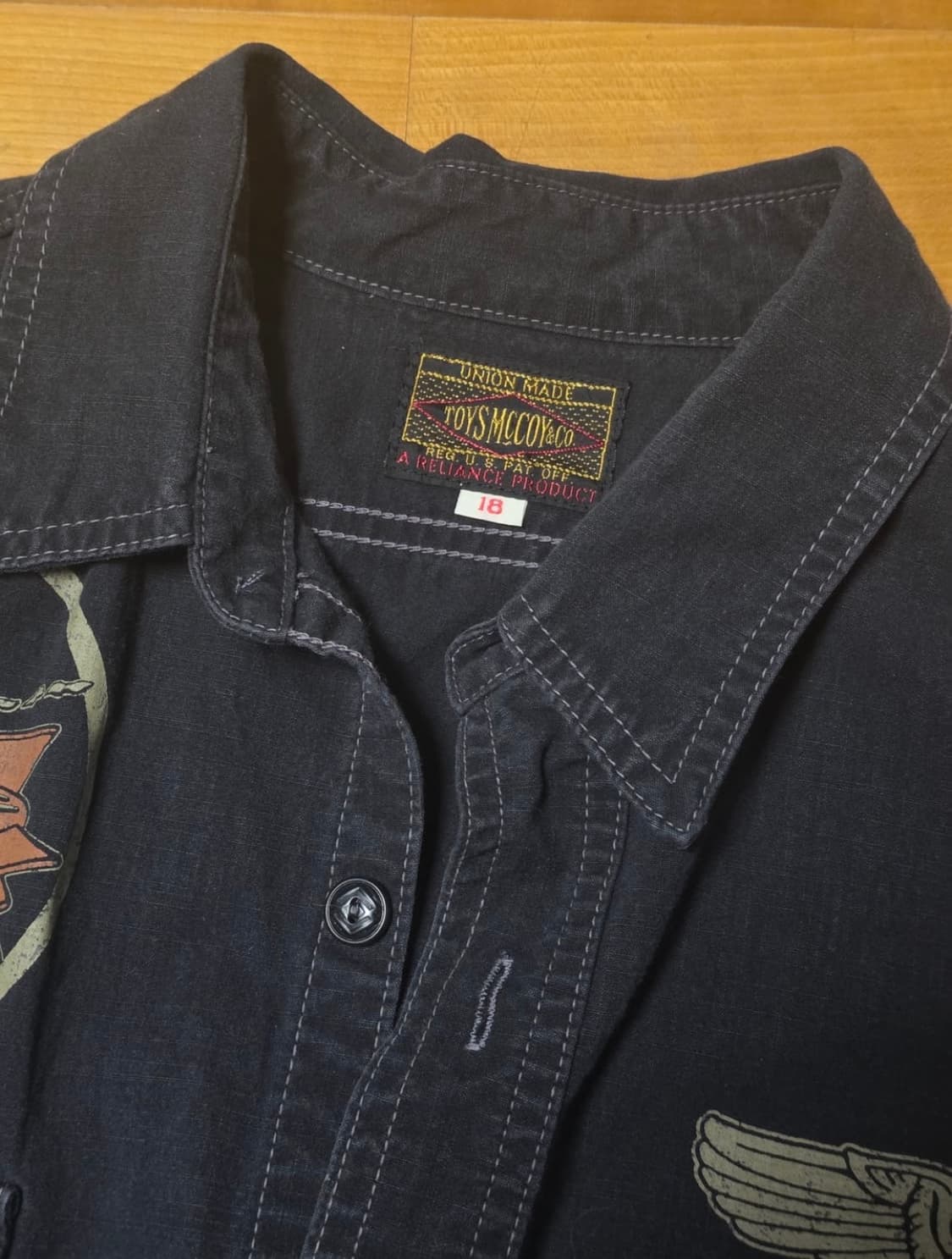 토이즈맥코이 블랙 샴브레이 프린팅 셔츠 18 XXL 상품이미지4