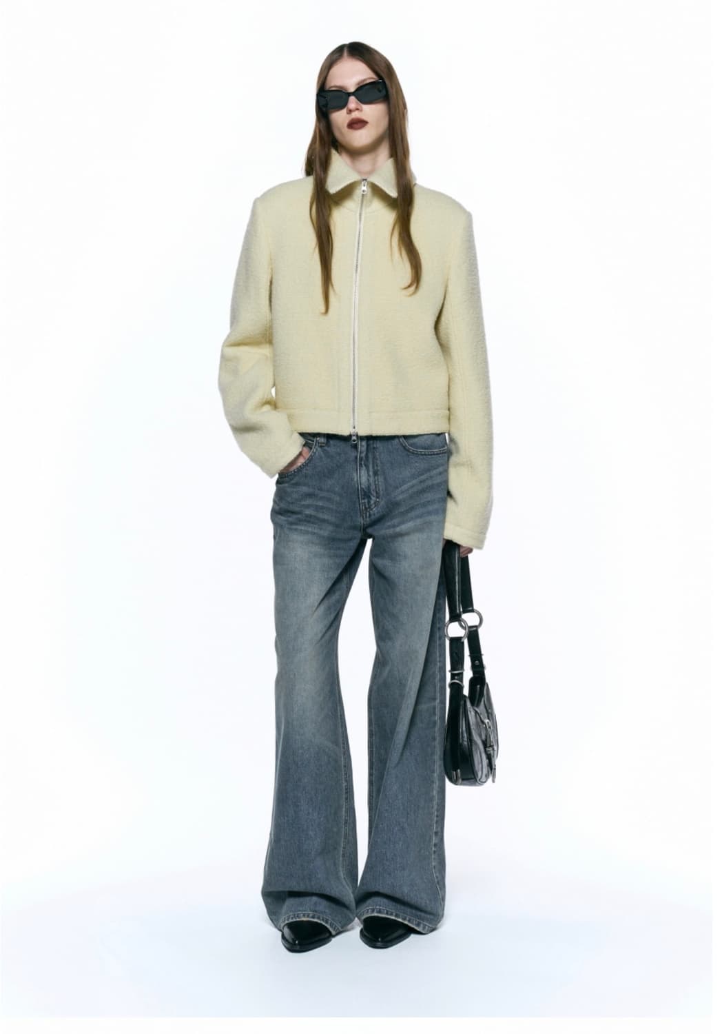 인사일런스우먼 부클 집업 자켓 레몬 상품이미지3