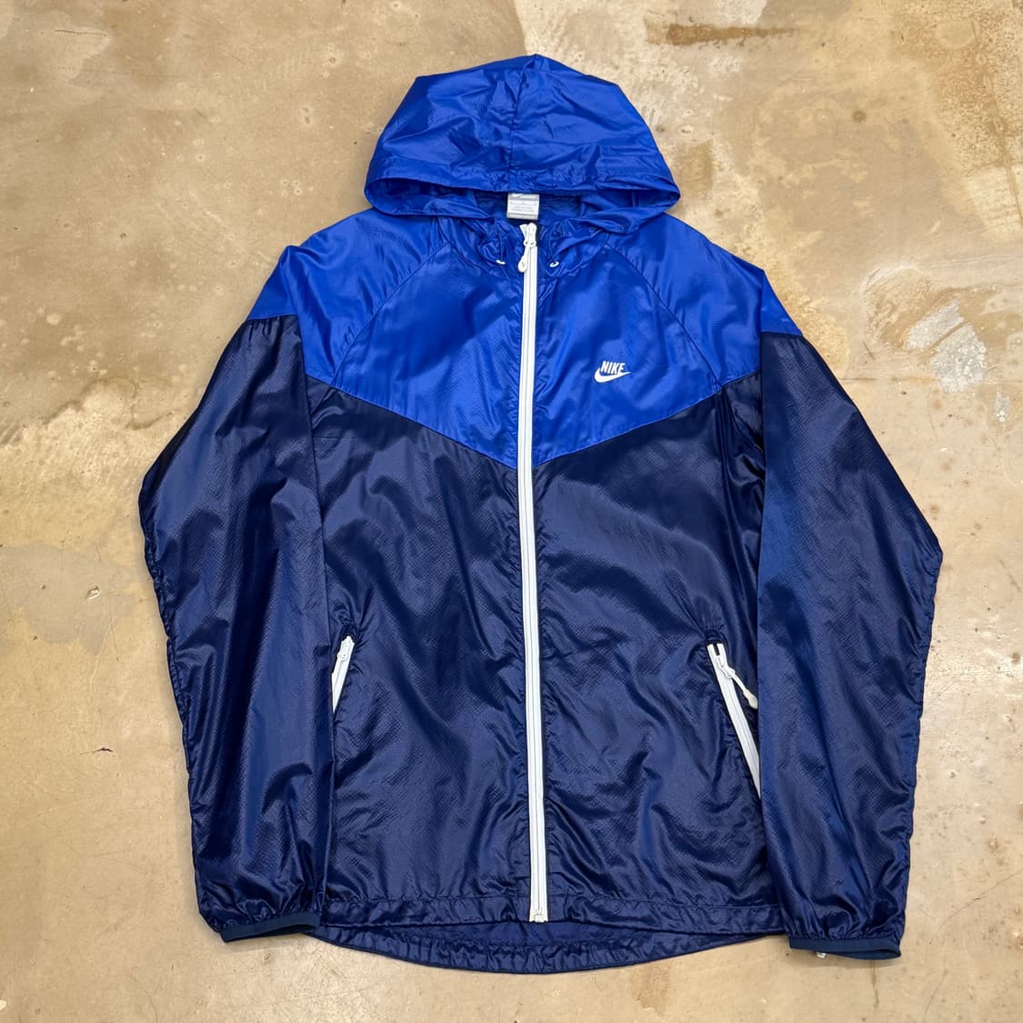 M 나이키 초경량 블루 배색 후드 바람막이 상품이미지2