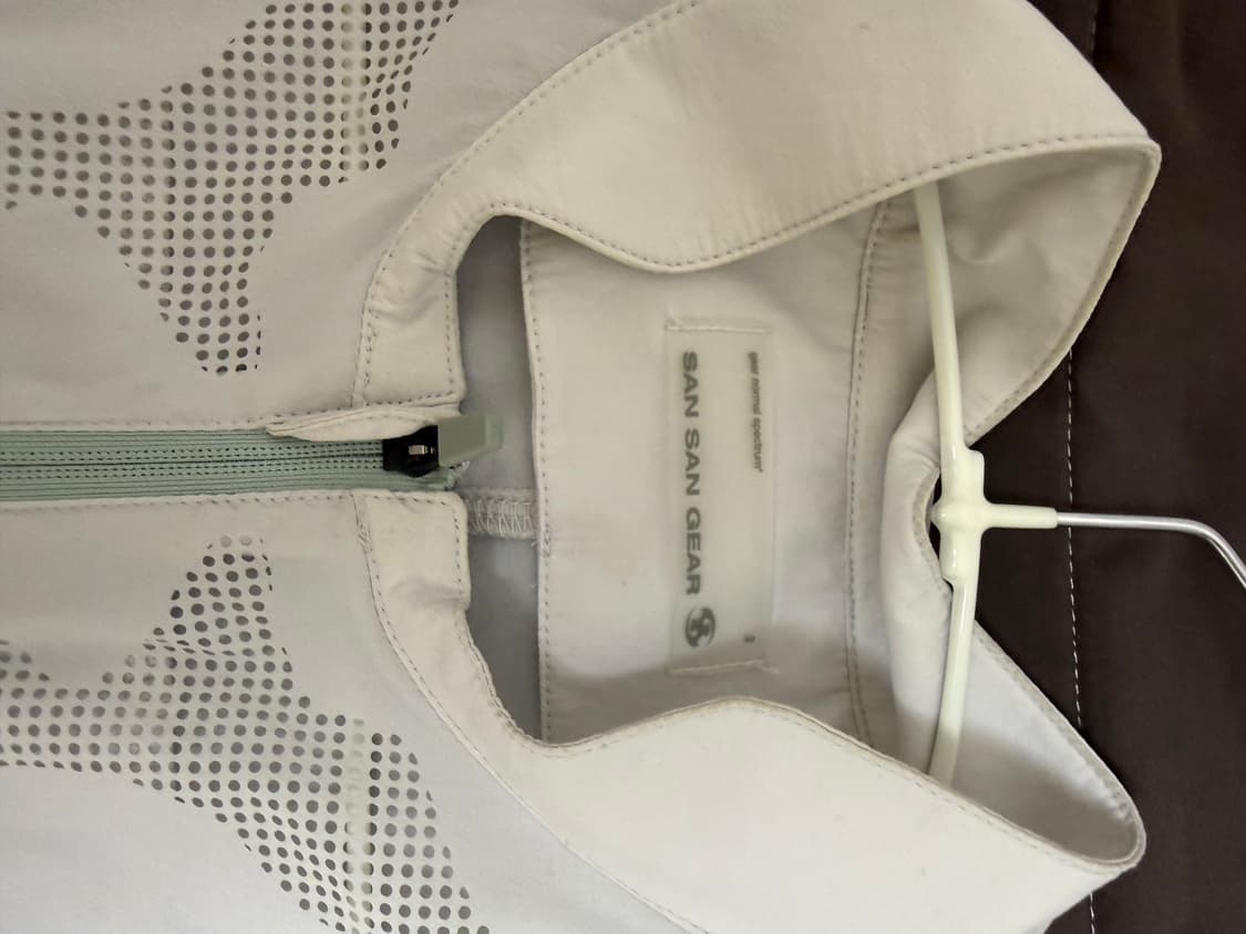 산산기어 스프로켓 홀 자켓 바람막이 라이트그레이 상품이미지3