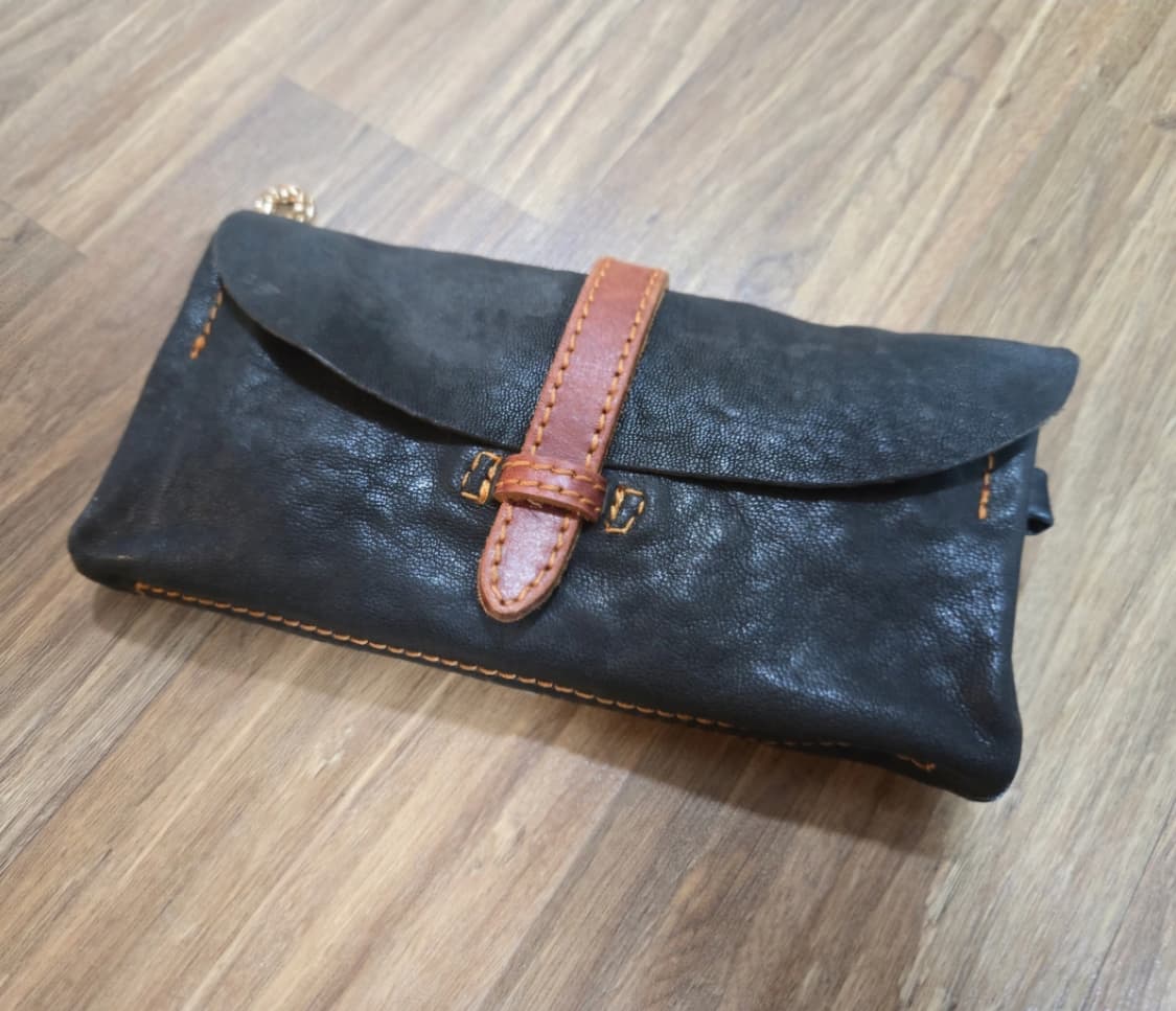 가죽 빈티지 핸드메이드 체인 숄더백 상품이미지3