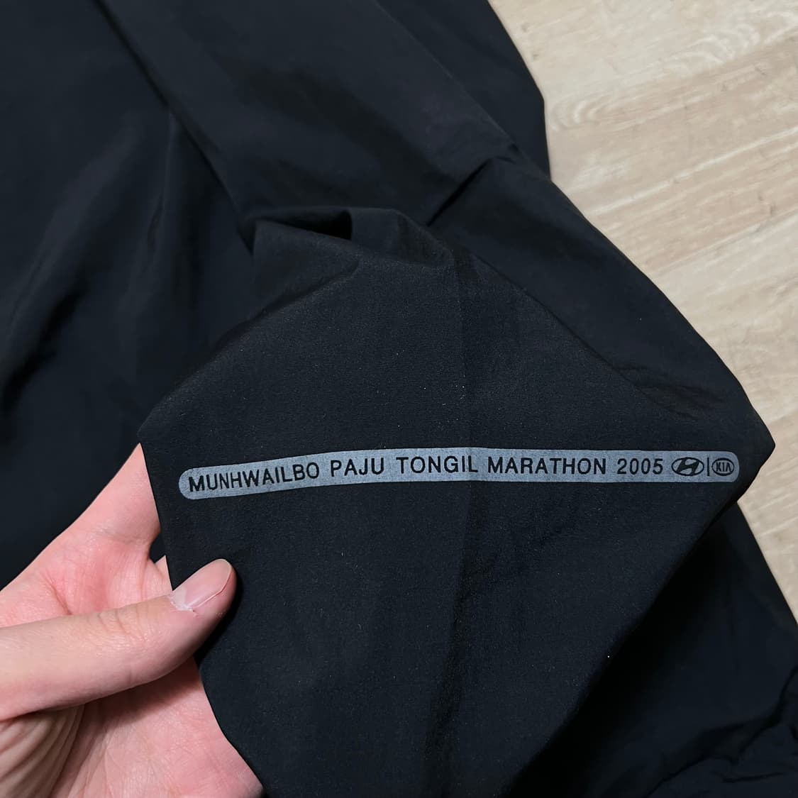리복 올드스쿨 통일 마라톤 바람막이 집업자켓 [블랙] L/100 상품이미지5